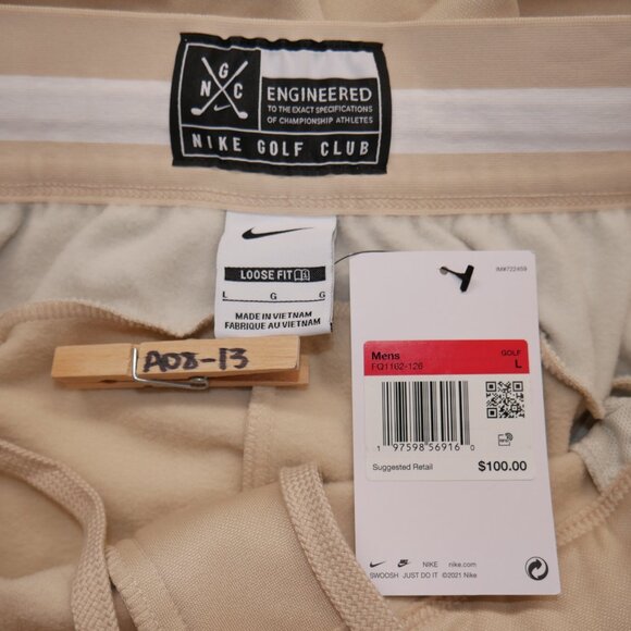 Nike Golf Club Pants Men's Tapered Golf Trousers Stretch Woven NGC Khaki/Tan NWT - Picture 12 of 13